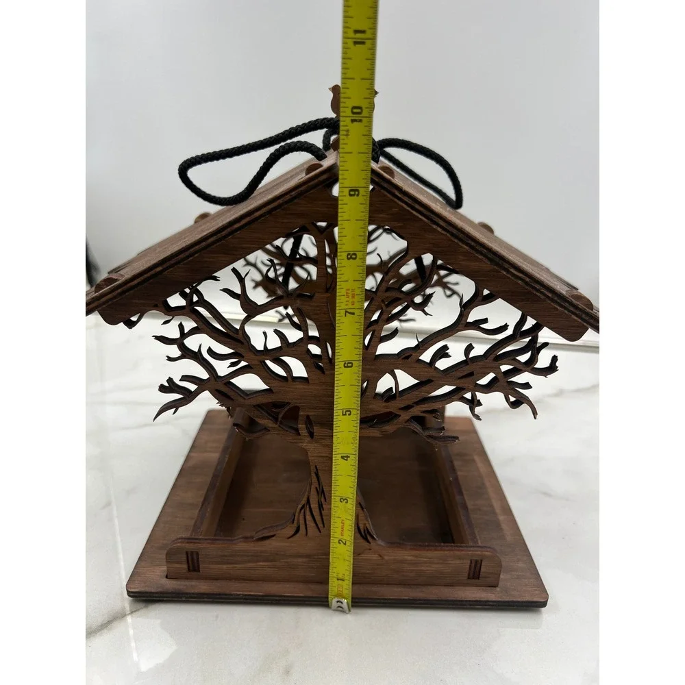 Promi Design Wooden Bird Feeder Tree of Life Silhouette Hanging Garden Decor